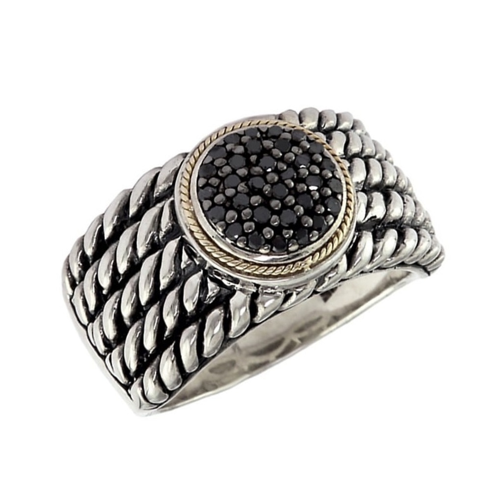 NWOB Effy 18K Gold 0.20ct Black Diamond Ring